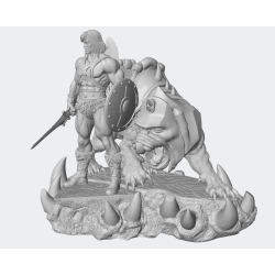 Diorama He Man y Battlecat