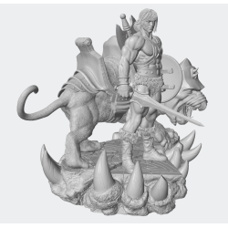 Diorama He Man y Battlecat