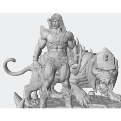 Diorama He Man y Battlecat