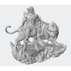 Diorama He Man y Battlecat