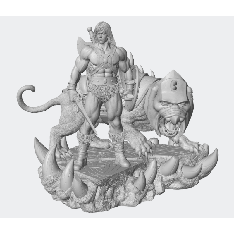 Diorama He Man y Battlecat