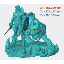 Diorama He Man y Battlecat